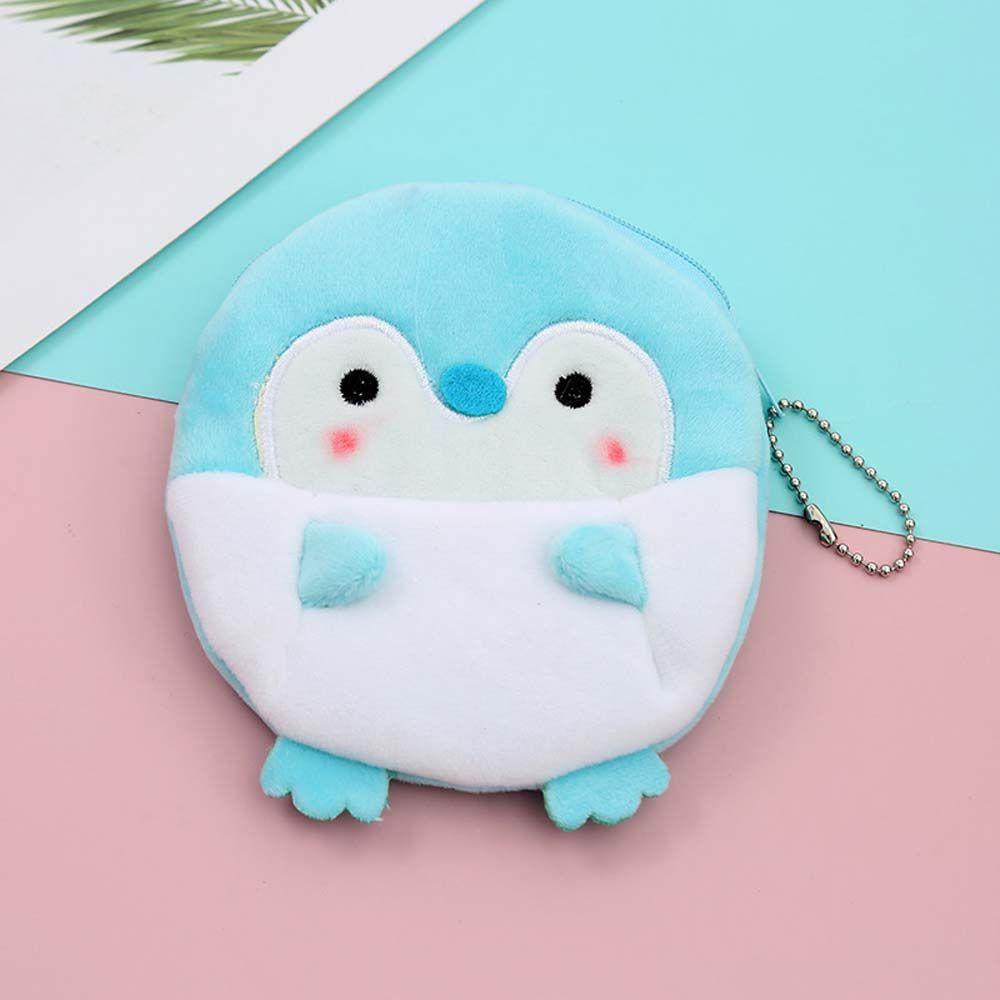 Ví Đựng Tiền Xu Có Khóa Kéo Hình Chim Cánh Cụt Dễ Thương