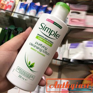 Sữa tẩy trang dịu nhẹ Simple Kind to Skin Purifying Cleansing Lotion 200ml