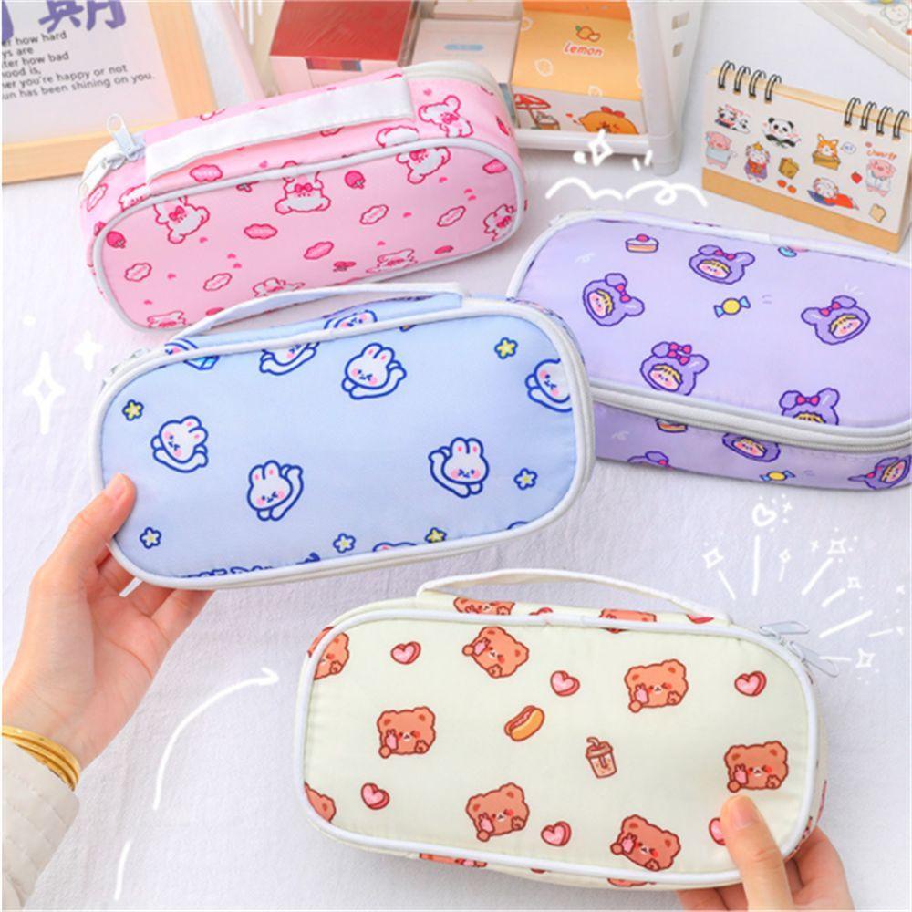 CHOOKEY Túi Đựng Bút Cỡ Lớn In Hoạt Hình Dễ Thương Cho Học Sinh