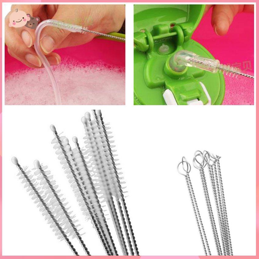 Bàn chải vệ sinh bình sữa cho bé bằng thép không gỉ thiết kế tiện lợi