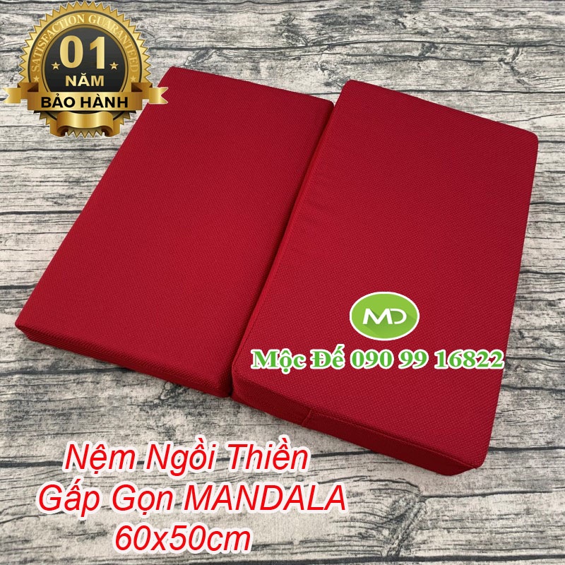 Đệm Lót Ngồi Thiền YOGI 60x50cm Gấp Gọn Phật Giáo, Trang Nhã, Sang Trọng - Yoga Giúp Thoải Mái Tinh Thần, Giảm Stress