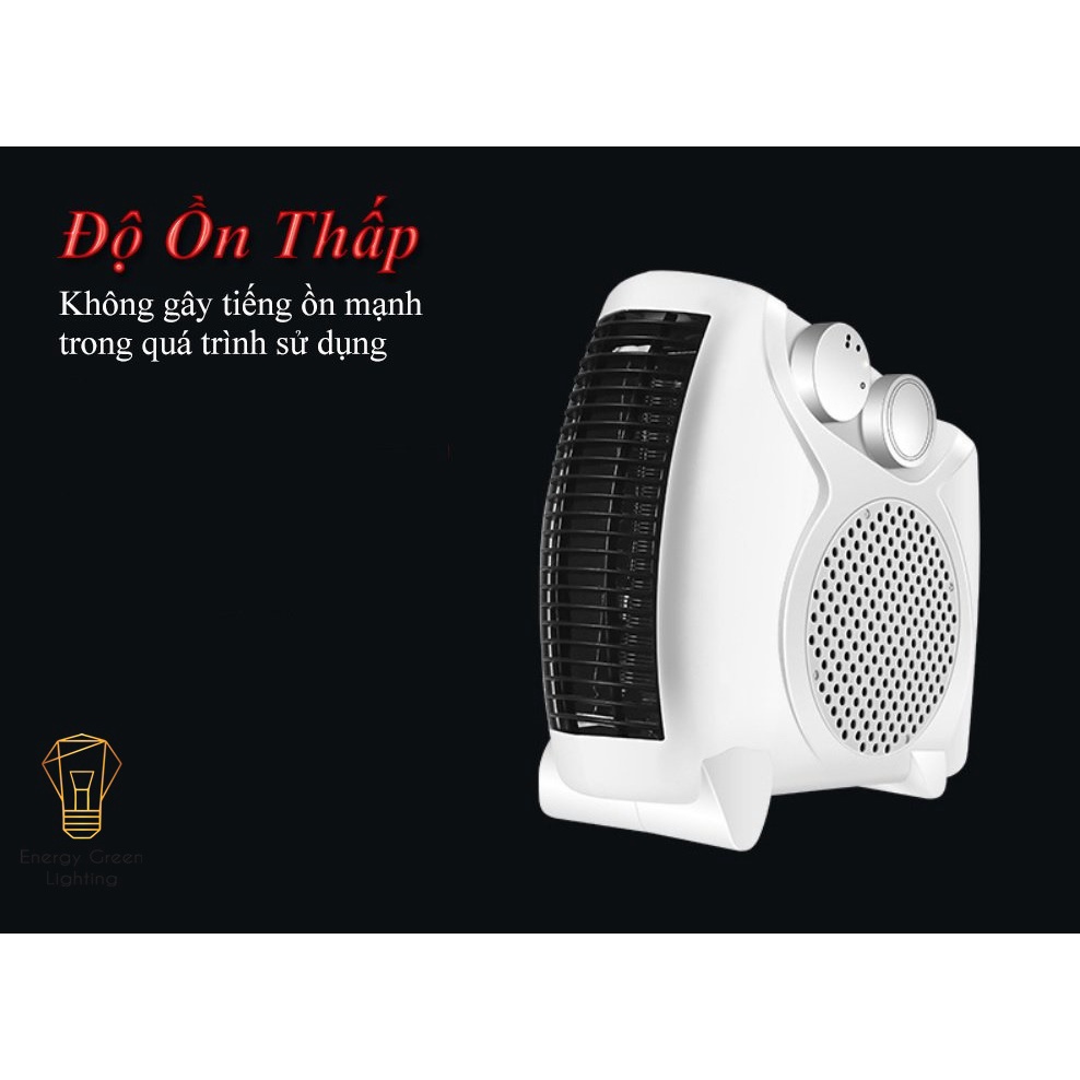 Máy sưởi để bàn Energy Green Lighting MS-305 - Tích hợp tản gió - Vỏ ABS chống cháy - Công Suất 500-800w - BH 1 Năm