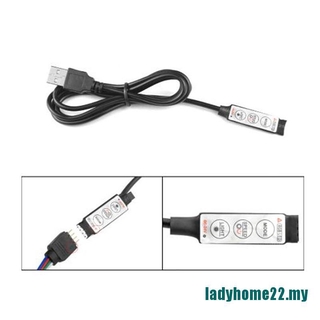 Cáp Kết Nối USB Cho Dải Đèn LED RGB 3 Nút 4Pin