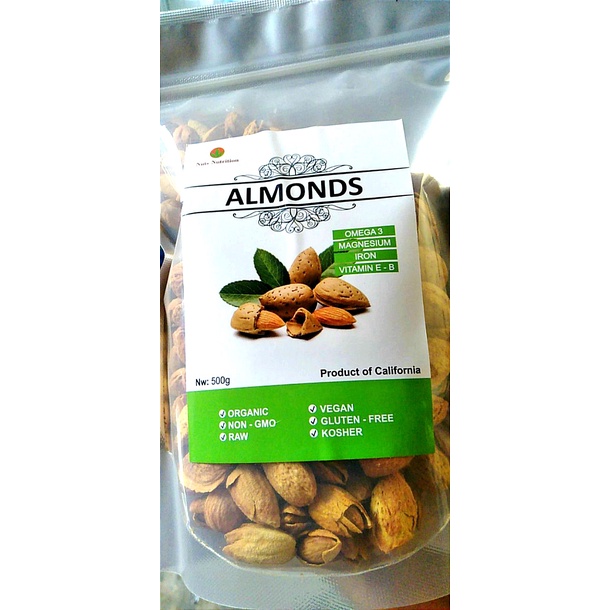 //CHÁT LƯỢNG// Hạnh nhân sấy nguyên vị NOFA thơm giòn 500g, Giảm cân, Ăn Kiêng, Keto - Nhập khẩu Mỹ