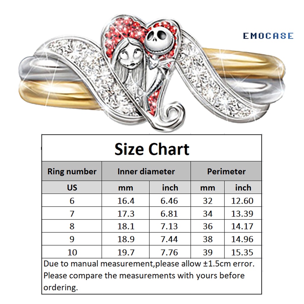 Nhẫn Hợp Kim Hình Trái Tim Đính Đá Nhiều Màu Sắc