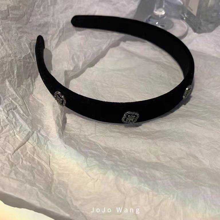 Băng Đô Cài Tóc Đính Đá Lấp Lánh Màu Sắc Đơn Giản Phong Cách Hàn Quốc Cho Nữ