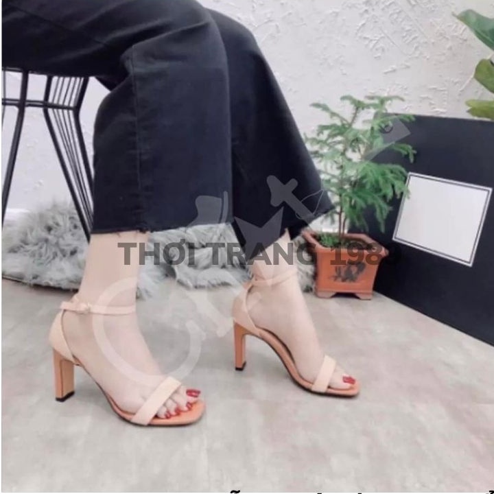 SANDAL cao gót DẸP PHỐI MÀU 7CM khoá cài diện tết siêu hót. MET SHOP 1989