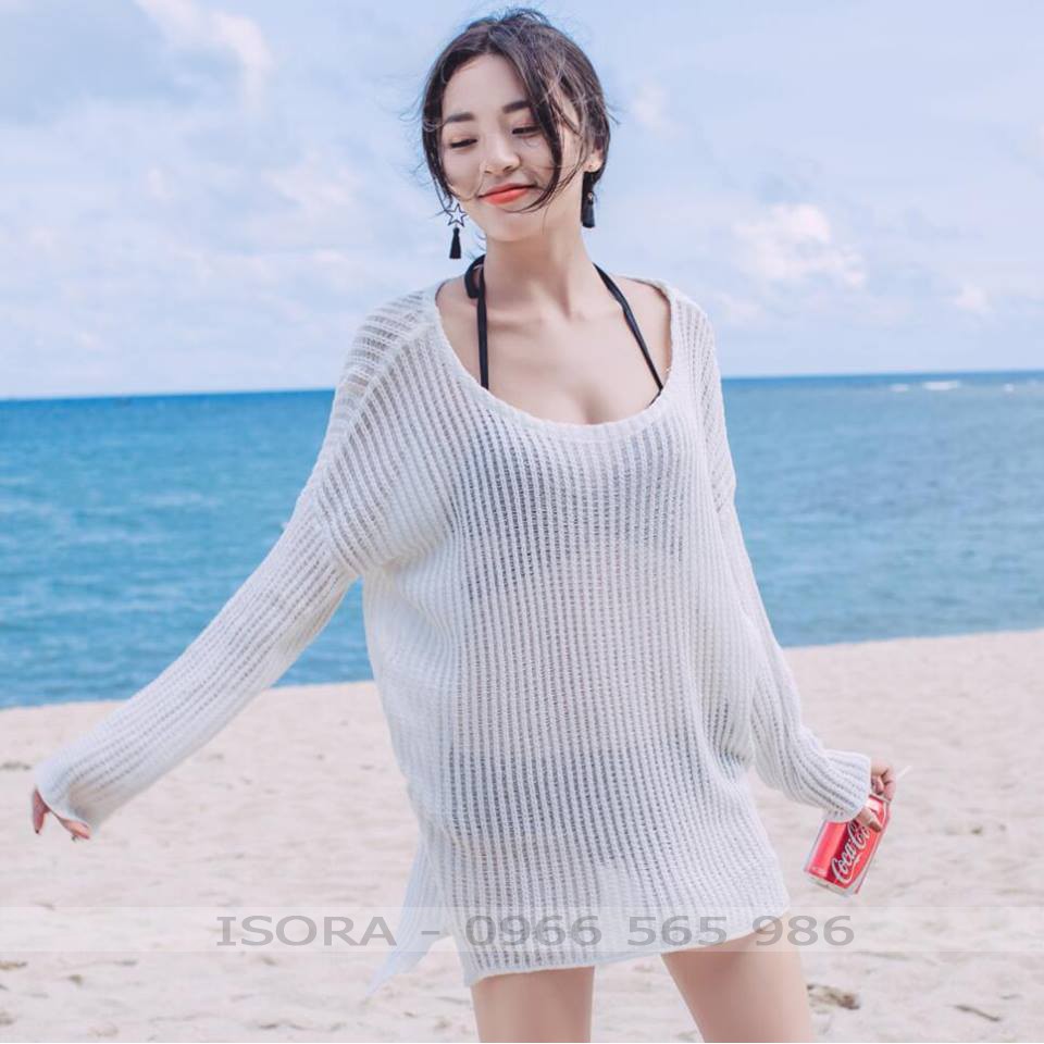 Áo lưới len móc - Ảnh Thật- Hàng có sẵn - Hàng nhập khẩu 100% - Áo choàng, áo lưới , kimono đi biển , đi chơi