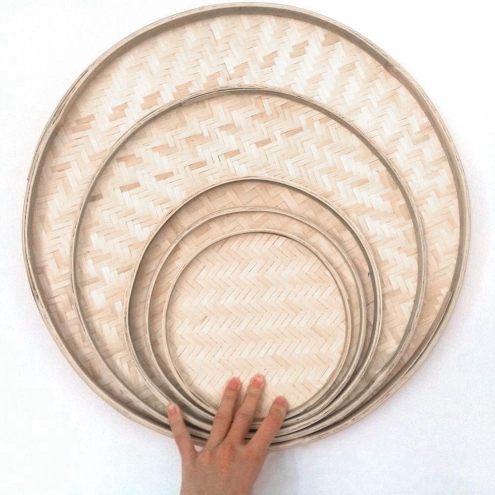 Khay Đựng Bánh Mì / Trà / Cà Phê Bằng Tre Đan Tay DIY