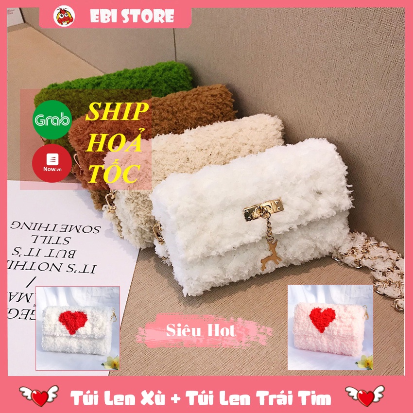 [Xả Lỗ] Túi Handmade DIY ❤️ Ebi Store - Freeship ❤️ Túi Tự Đan Len Xù Cực Kì Đơn Giản, Đầy Đủ Set Đồ Đan ❤️