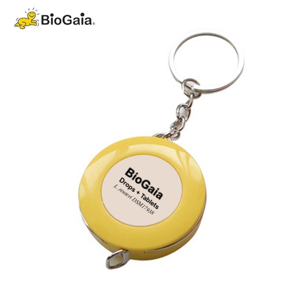 [Quà tặng không bán]Thước dây cuộn mini màu vàng hoặc màu xanh Logo BioGaia siêu dễ thương thiết kế dạng móc khóa tihoặc