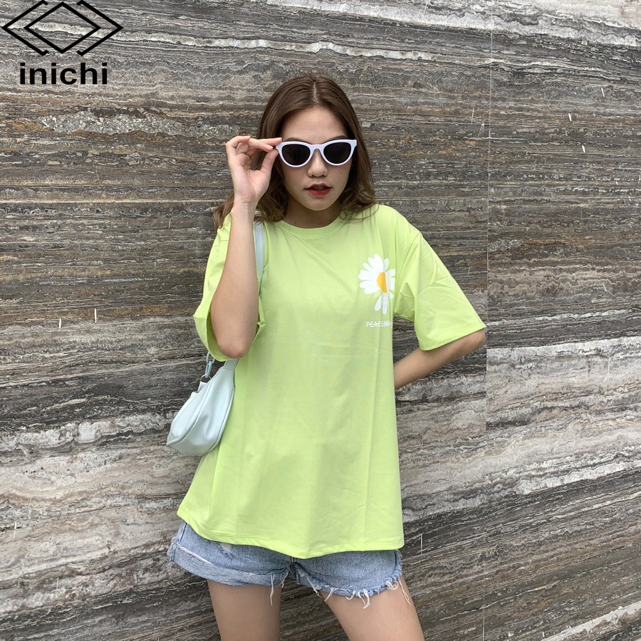 Áo thun tay lỡ INICHI A589 form rộng oversize nam nữ áo phông unisex