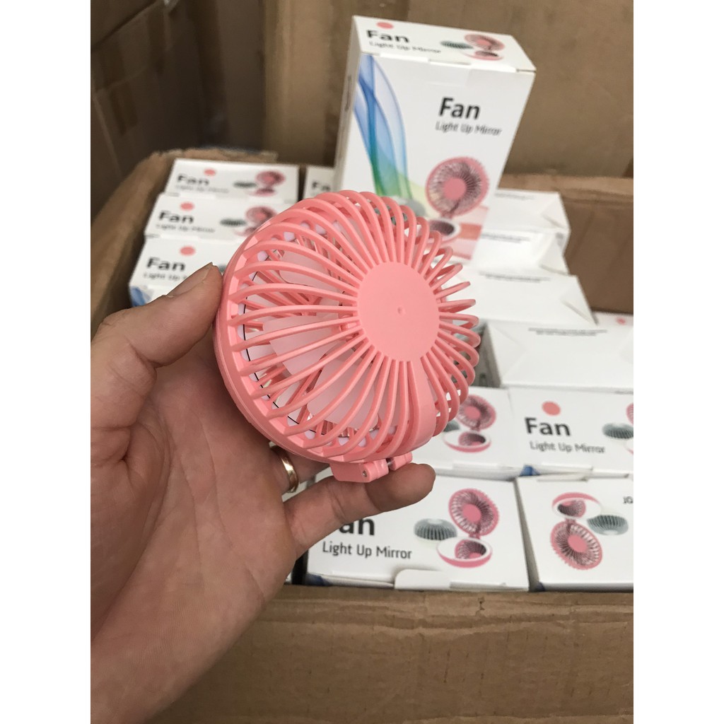 Quạt Mini A8 Có Gương Soi Tiện Lợi Siêu Xinh- Tặng kèm cable sạc pin và dây đeo -Hàng chính hãng | BigBuy360 - bigbuy360.vn