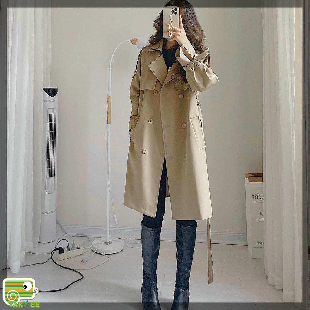 Khoác Mangto Nữ, Áo Khoác Nữ Dáng Dài Phong Cách Hàn Quốc Thanh Lịch