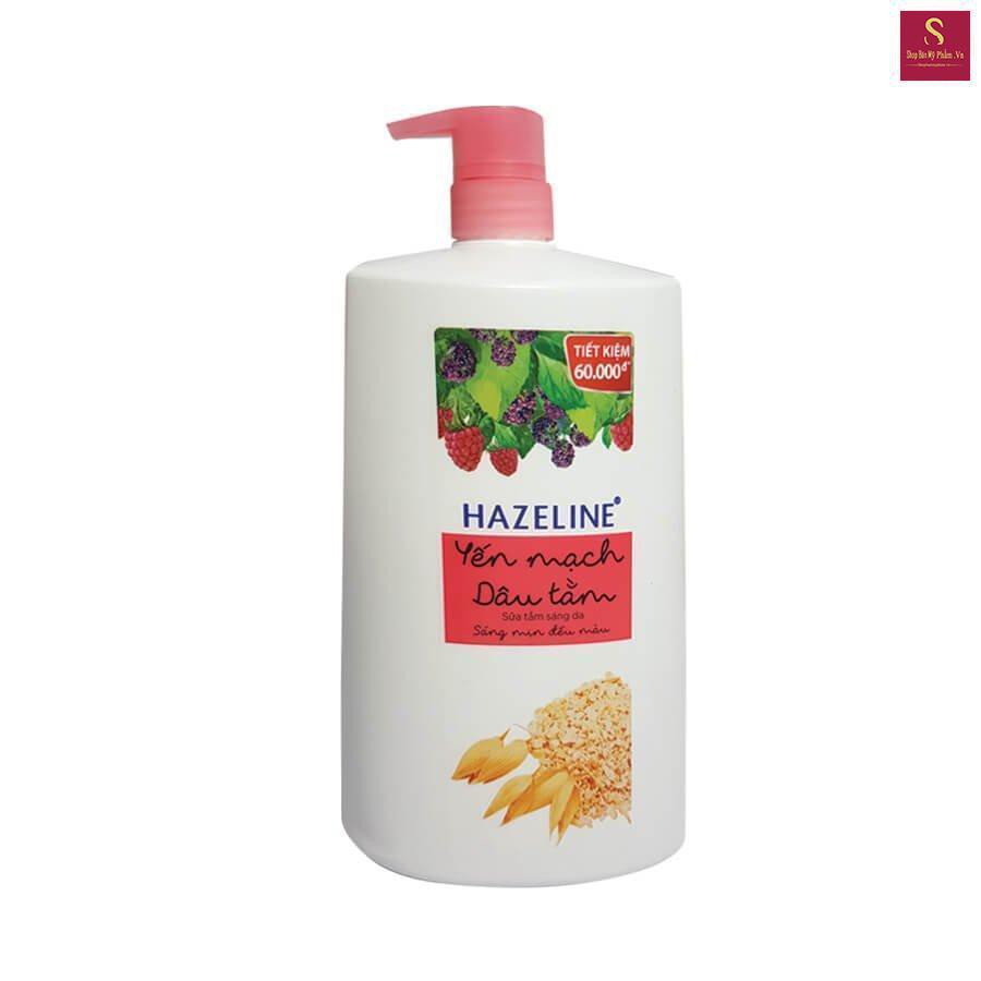 Sữa tắm dưỡng ẩm sáng da Hazeline yến mạch dâu tằm 1.2kg