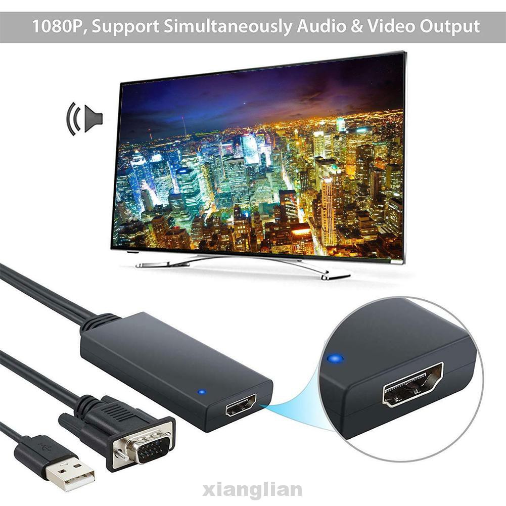 Adapter Projection Accessories Portable USB Power VGA TO HDMI Audio Video For PC HD TV Converter | BigBuy360 - bigbuy360.vn