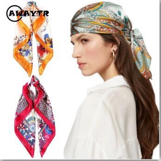 Khăn quàng cổ lụa in họa tiết thời trang cho nữ 50x50cm
