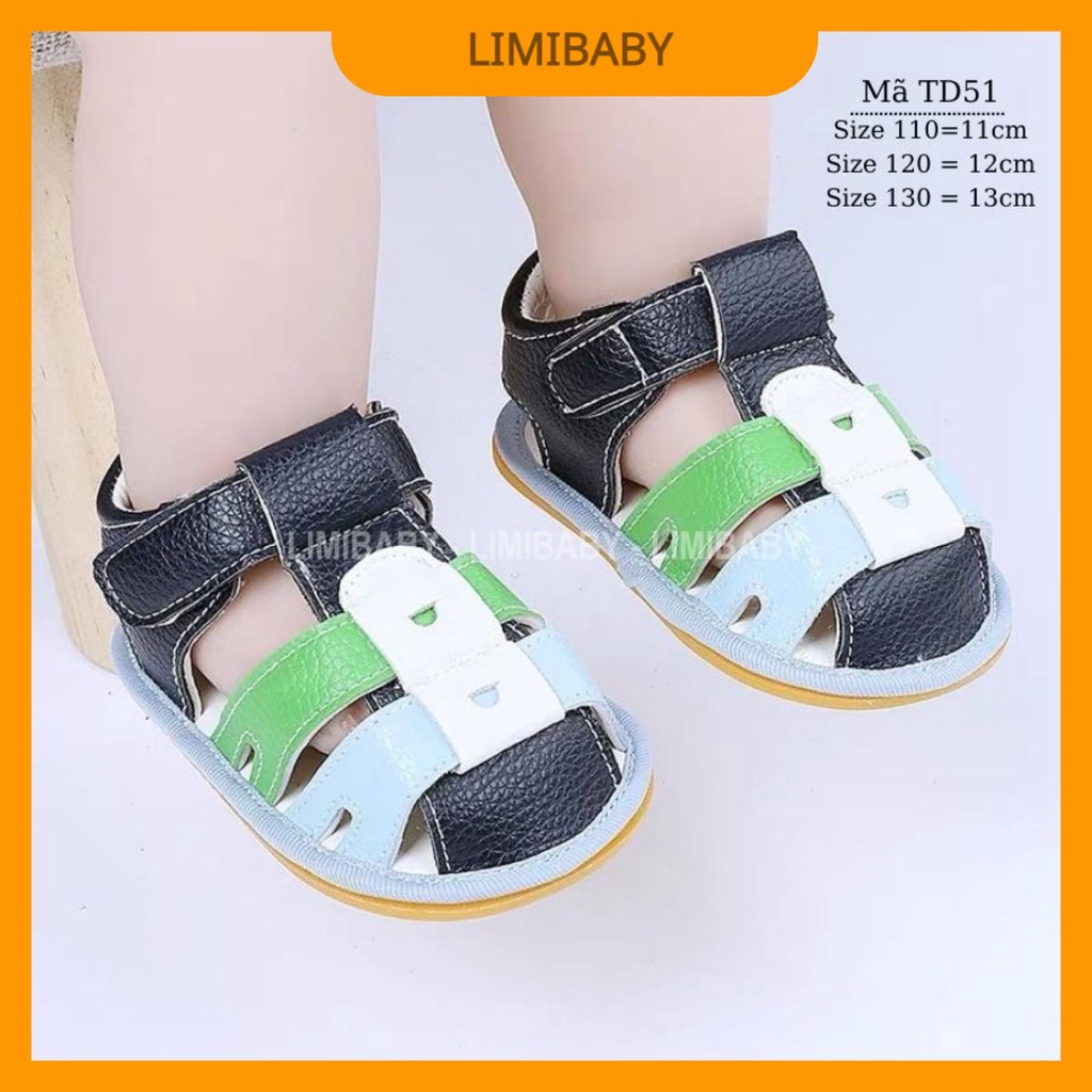 Dép tập đi cho bé đế cao su chống trơn trượt cao cấp dáng bít mũi thời trang cho trẻ sơ sinh, bé trai bé gái 0 - 18 thán
