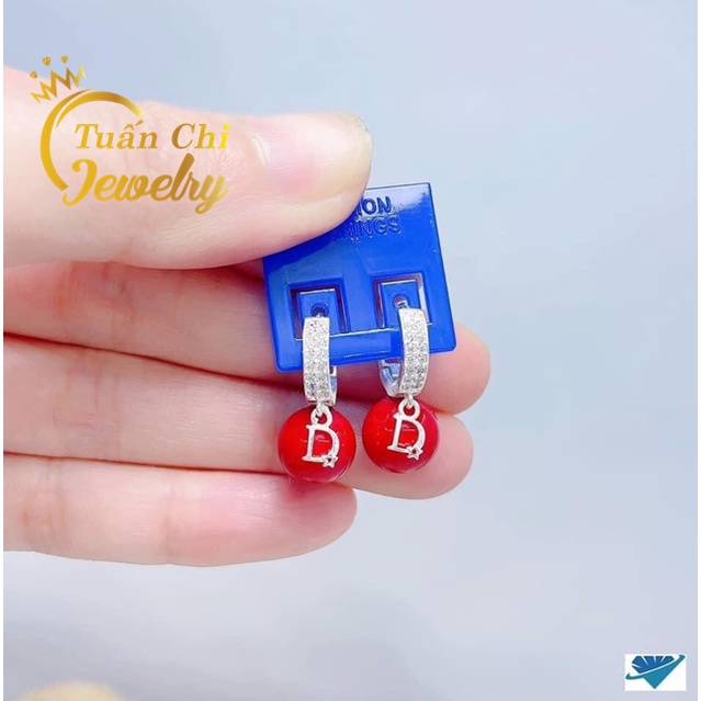 [ Khuyên Đẹp Mới Về] Bông Tai Nữ Đính Ngọc Cách Điệu- Thanh Lịch Theo Phong Cách Hàn Quốc