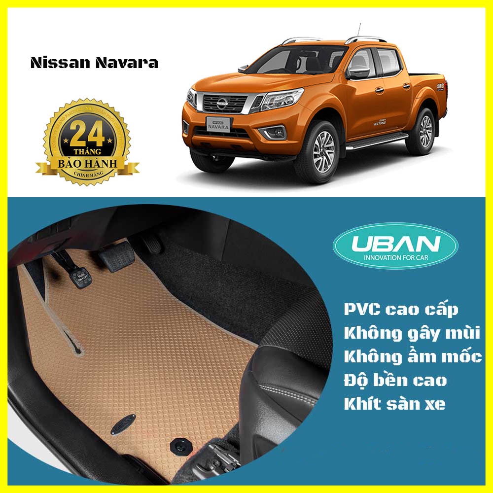 Thảm lót sàn ô tô UBAN cho xe Nissan Navara (2021 - 2024) - Nhập khẩu Thái Lan