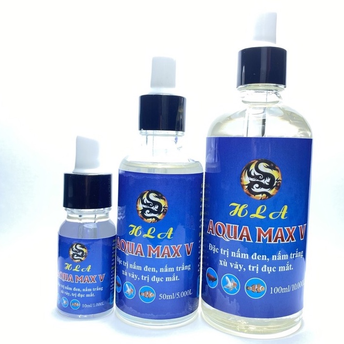 AQUA MAX V - Aquamax 5 Ngừa nấm trắng, nấm đen, xù vảy, đục mắt cho cá cảnh