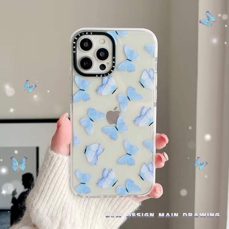 Ốp điện thoại họa tiết bướm độc đáo cho iPhone 13 12 11 Pro X XS Max XR 7 8 Plus