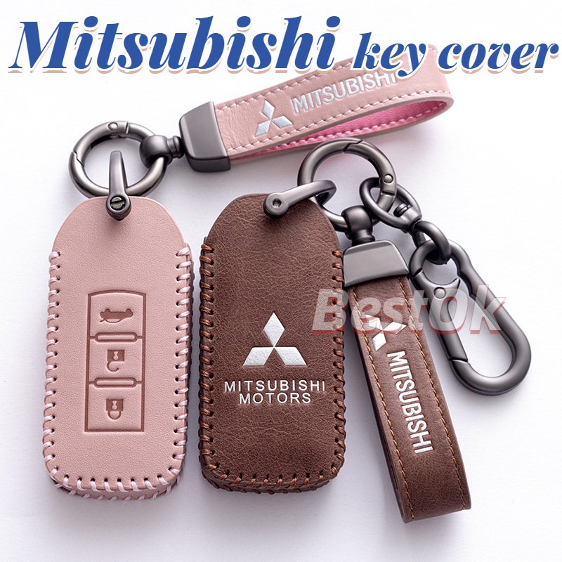 Bao Da Chìa Khoá Mitsubishi Xpander, Outlander, Triton, Attrage, Mirage, Pajero Sport handmade Da Thật 003