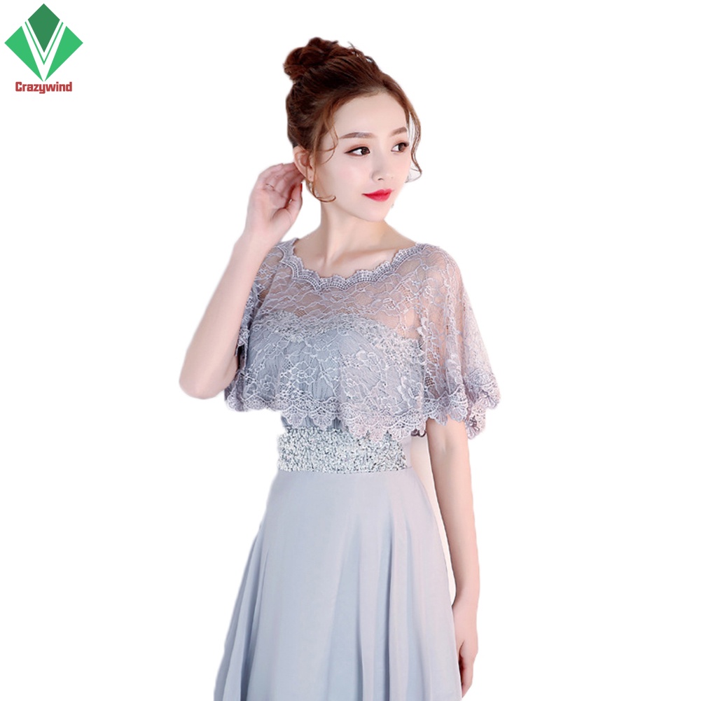 Khăn Choàng Ren Lưới Mỏng Che Nắng Cho Cô Dâu