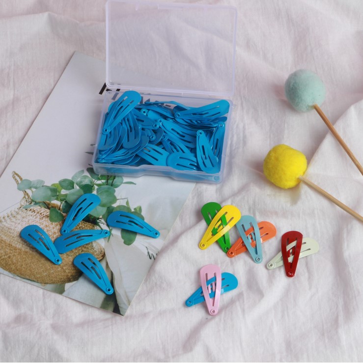 Set 50 Kẹp Tóc Kim Loại Nhiều Màu Sắc Dễ Thương Thời Trang Cho Bé Gái