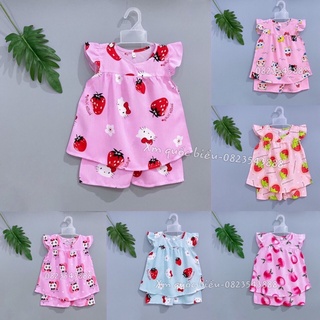 Bộ cộc bé gái , vải lanh loại 1