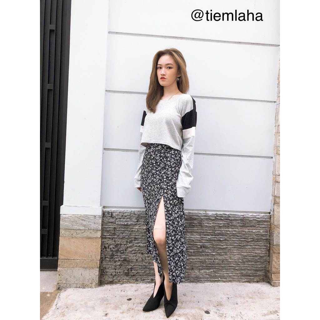 VÁY XẺ MIDI HỌA TIẾT CÚC HỌA MY DỄ THƯƠNG | BigBuy360 - bigbuy360.vn