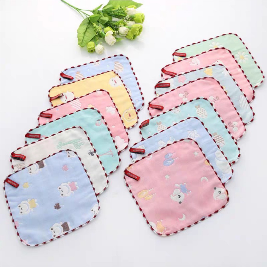 Khăn Sữa Cotton 6 Lớp Cho Bé - HBQ Kids