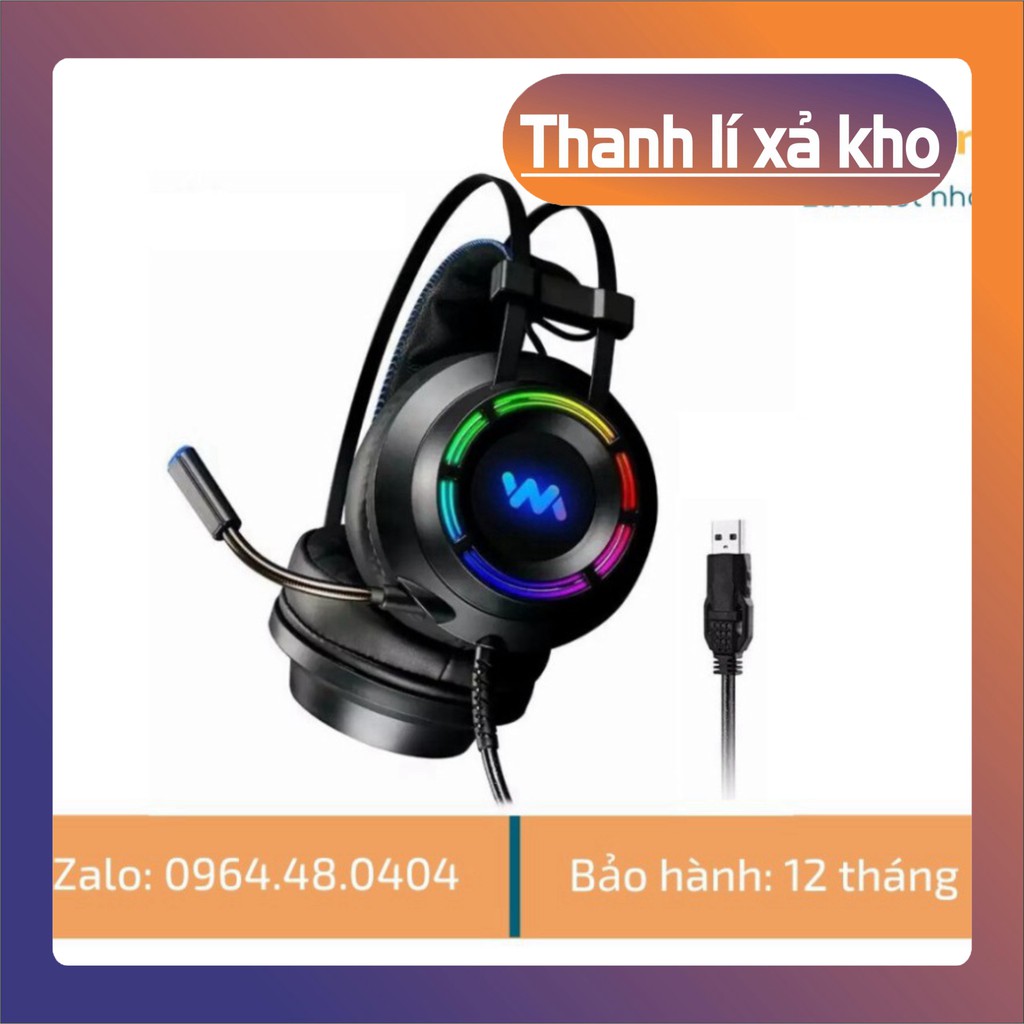 THANH LÝ XẢ KHO Tai nghe game thủ Wangming WM9800 giả lập 7.1 USB THANH LÝ XẢ KHO