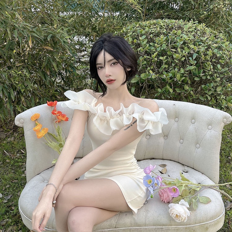 Đầm Ren Trễ Vai Thiết Kế Mới Quyến Rũ Thời Trang Dành Cho Nữ