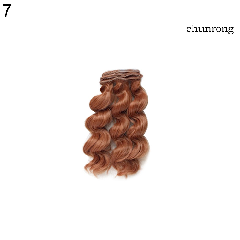 CR+15cm Beautiful Girl Doll Toy DIY Wig Curly Wavy Hair Children BJD Accessories