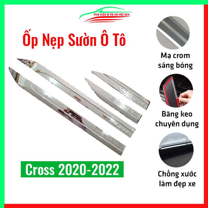 Ốp nẹp sườn Cross 2020-2022 Bản To mạ crom trang trí bảo vệ xe