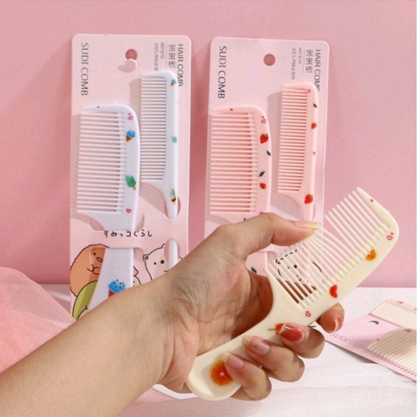 Bộ 2 lược chải đầu hoạ tiết xinh iu