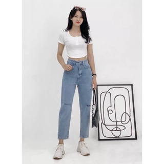 Quần baggi rách 2 gối
