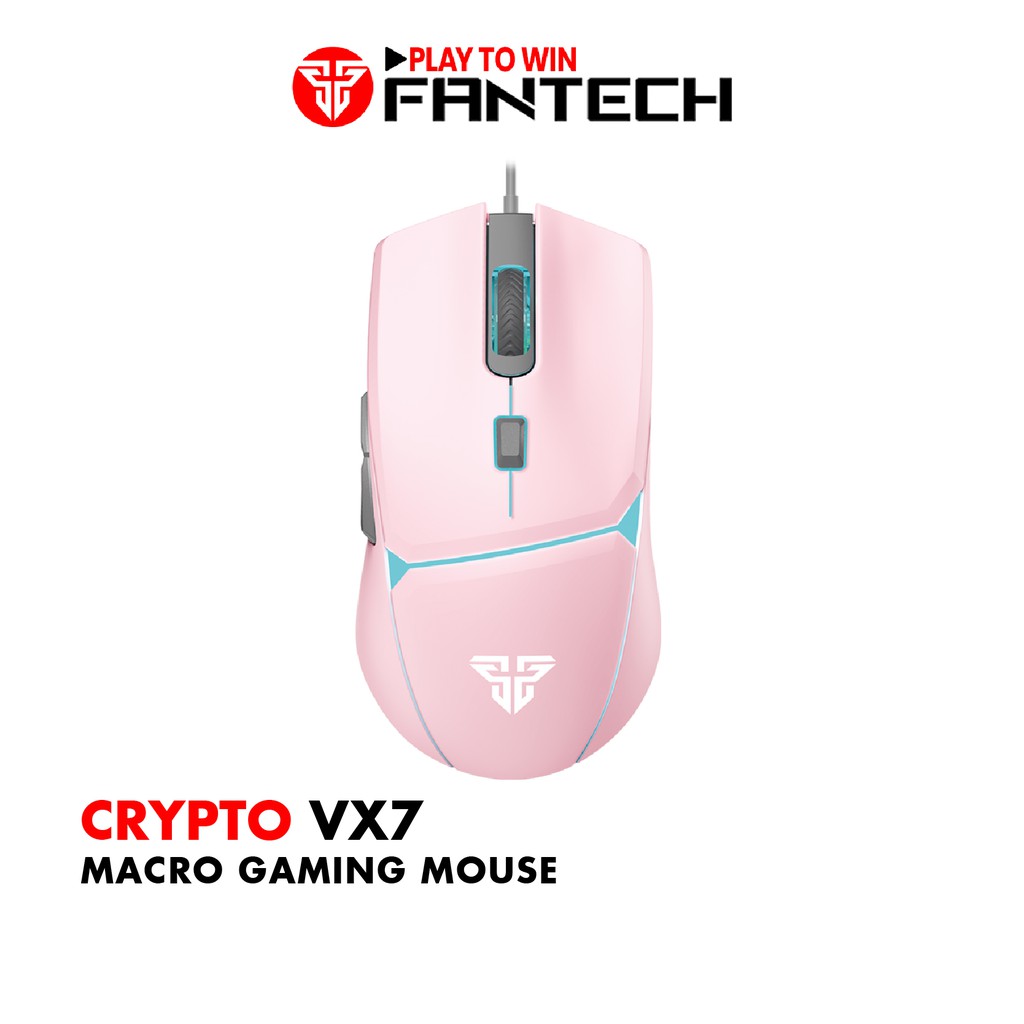 Chuột Macro Gaming Fantech VX7 Crypto Màu đen trắng 6D RGB. DPI 200 đến 8000 - Hãng phân phối chính thức