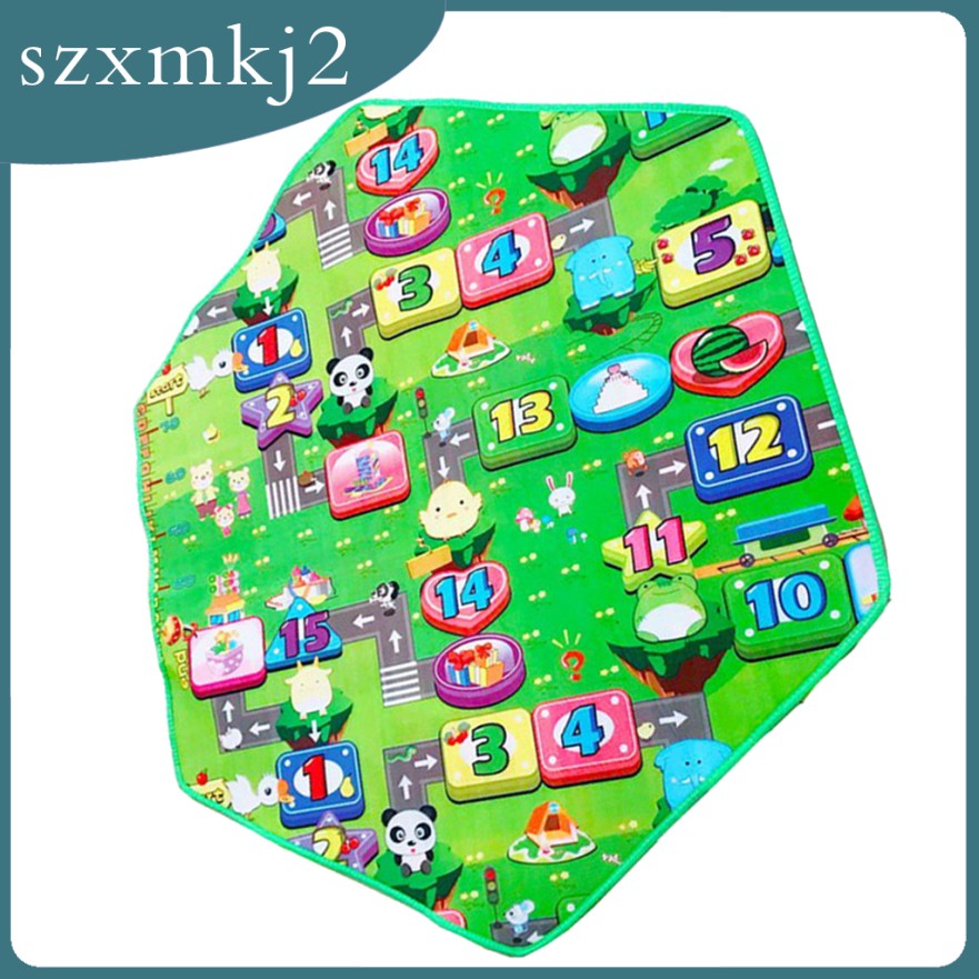 [szxmkj2] Thảm Lục Giác Hai Mặt Dễ Thương Cho Bé Chơi