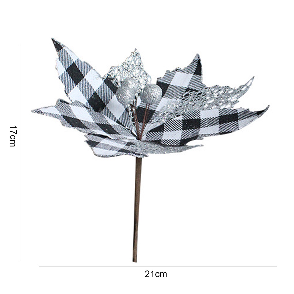 Hoa Giả Bằng Nhựa Màu Đỏ Đen Dùng Trang Trí Giáng Sinh