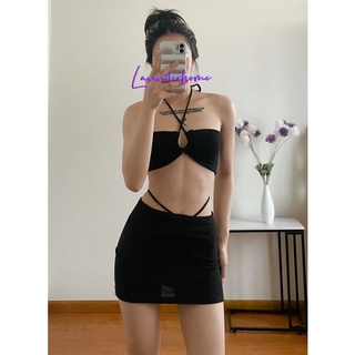 Set đầm body dây chéo cá tính set2dm
