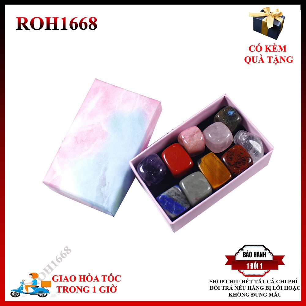 Hộp 10 viên đá thanh tẩy bài Tarot cao cấp