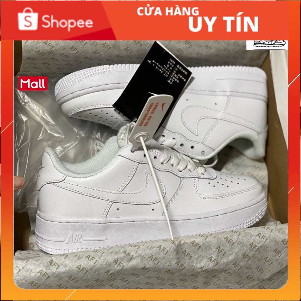 Giày thể thao AF1 bản cao cấp nhất, da nhăn , chỉ đỏ, đế air full box