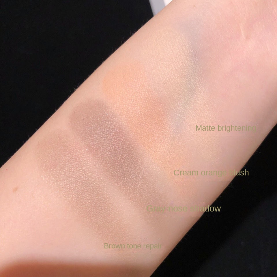 Bảng Phấn Bắt Sáng Bốn Màu Sắc Tạo Hiệu Ứng Lì / Ánh Nhũ Ba Chiều