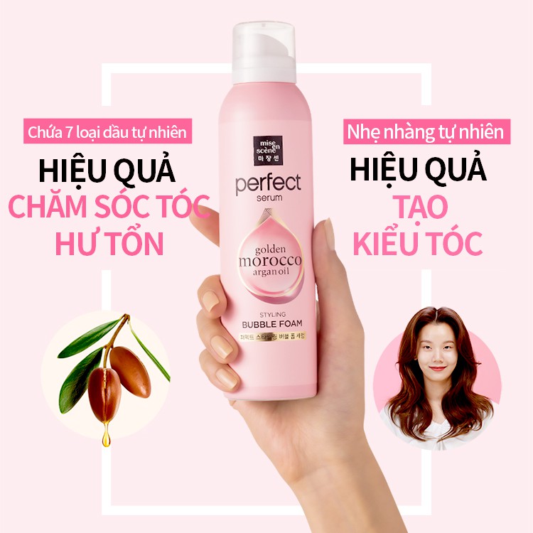 Xịt Dưỡng Tóc Dạng Bọt Mise En Scene Perfect Bubble Foam Serum tại Daily Beauty Official