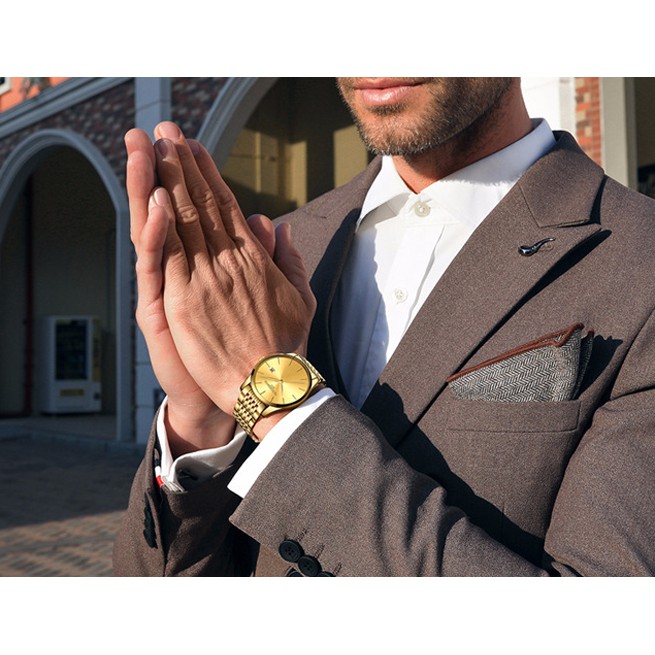 Đồng hồ nam dây thép không gỉ Ontheedge 023 (fullbox)