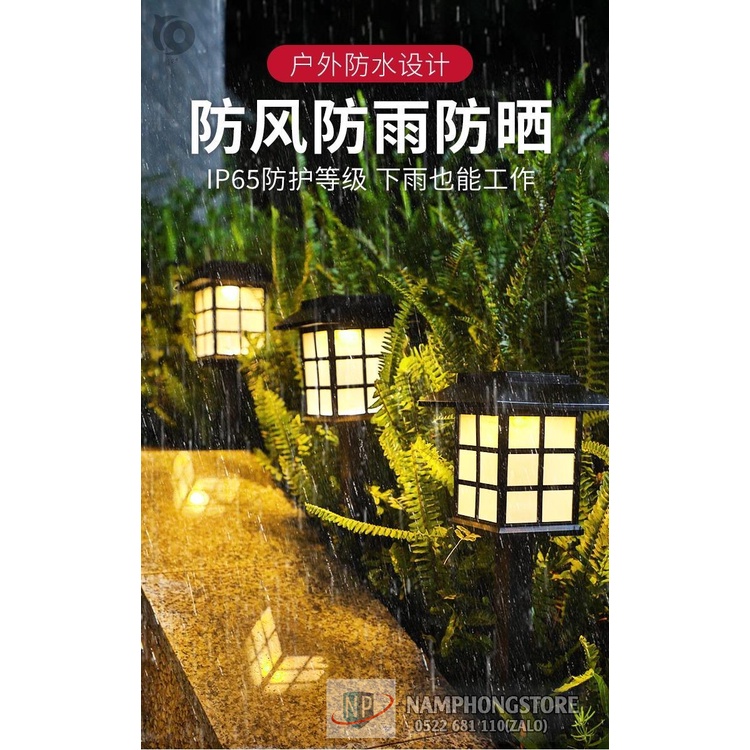 Đèn sân vườn năng lượng mặt trời chữ nhật