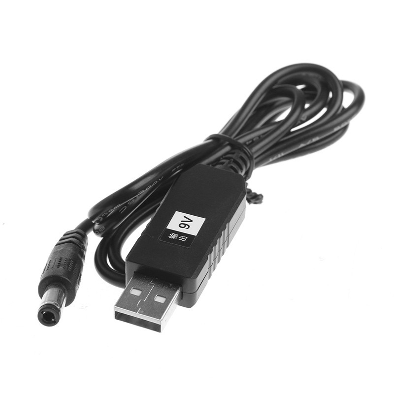 Cáp chuyển đổi USB DC 5V sang đầu cắm DC 9V 2.1x5.5mm