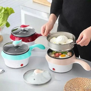 Nồi lẩu đa năng mini 2 tầng kèm xửng hấp có tay cầm kiểu mới.